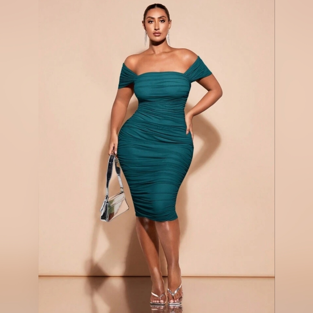 SHEIN BAE Plus Size St Patrick Green Outfit Green Dress